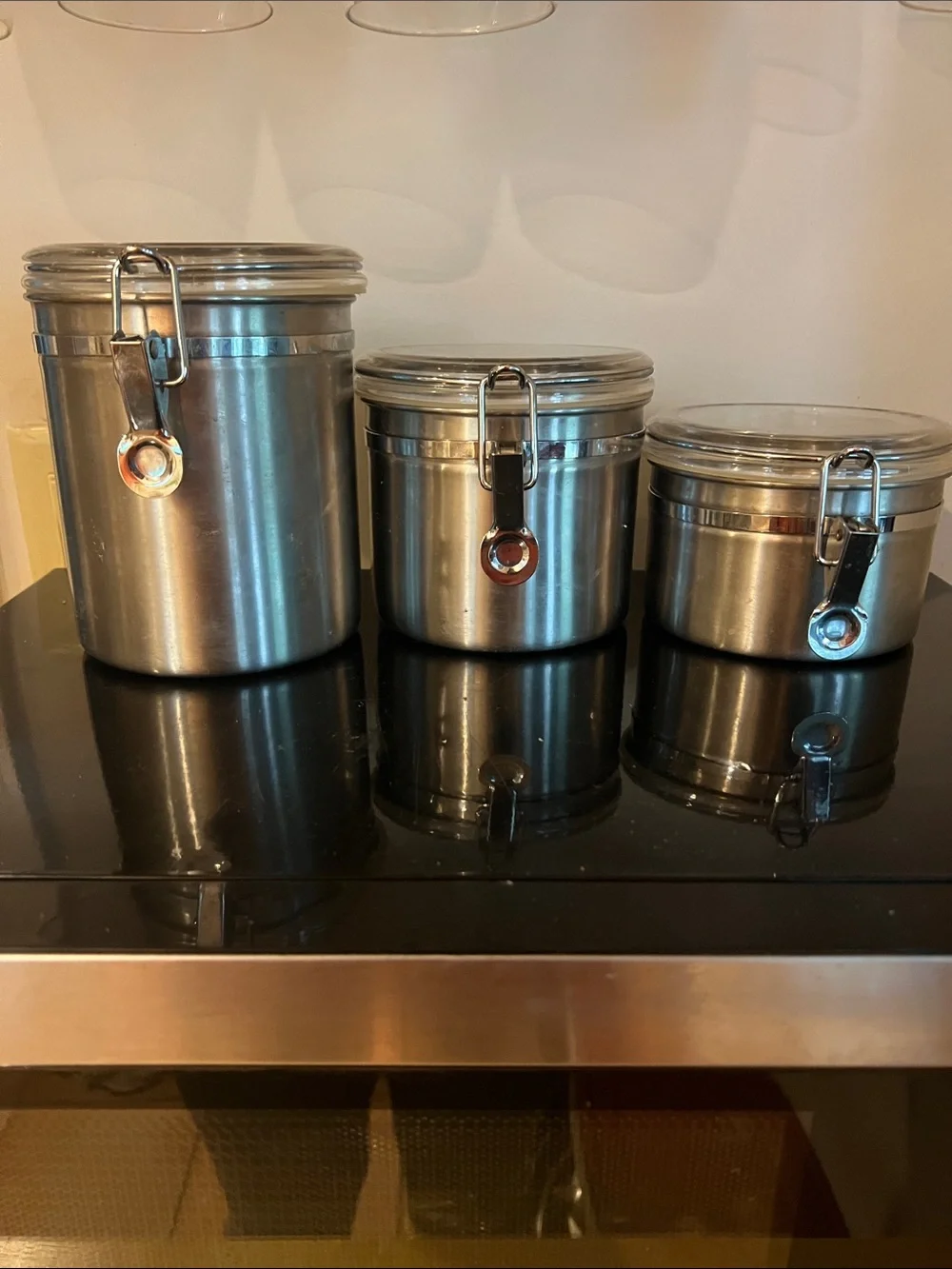 Airtight Stainless Steel Food Storage Canister Set of 3